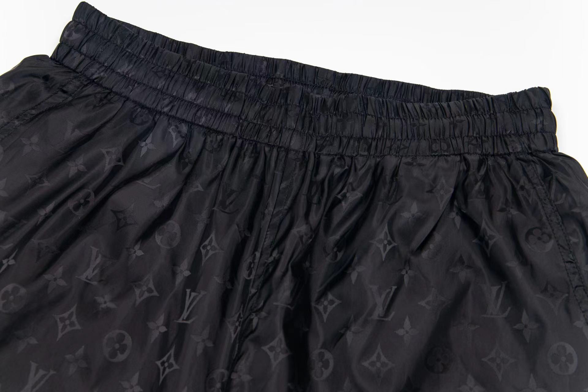 LV jacquard Silk Elastic Drawstring Shorts