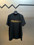 LV Gold Sequined Crew Neck T-Shirt
