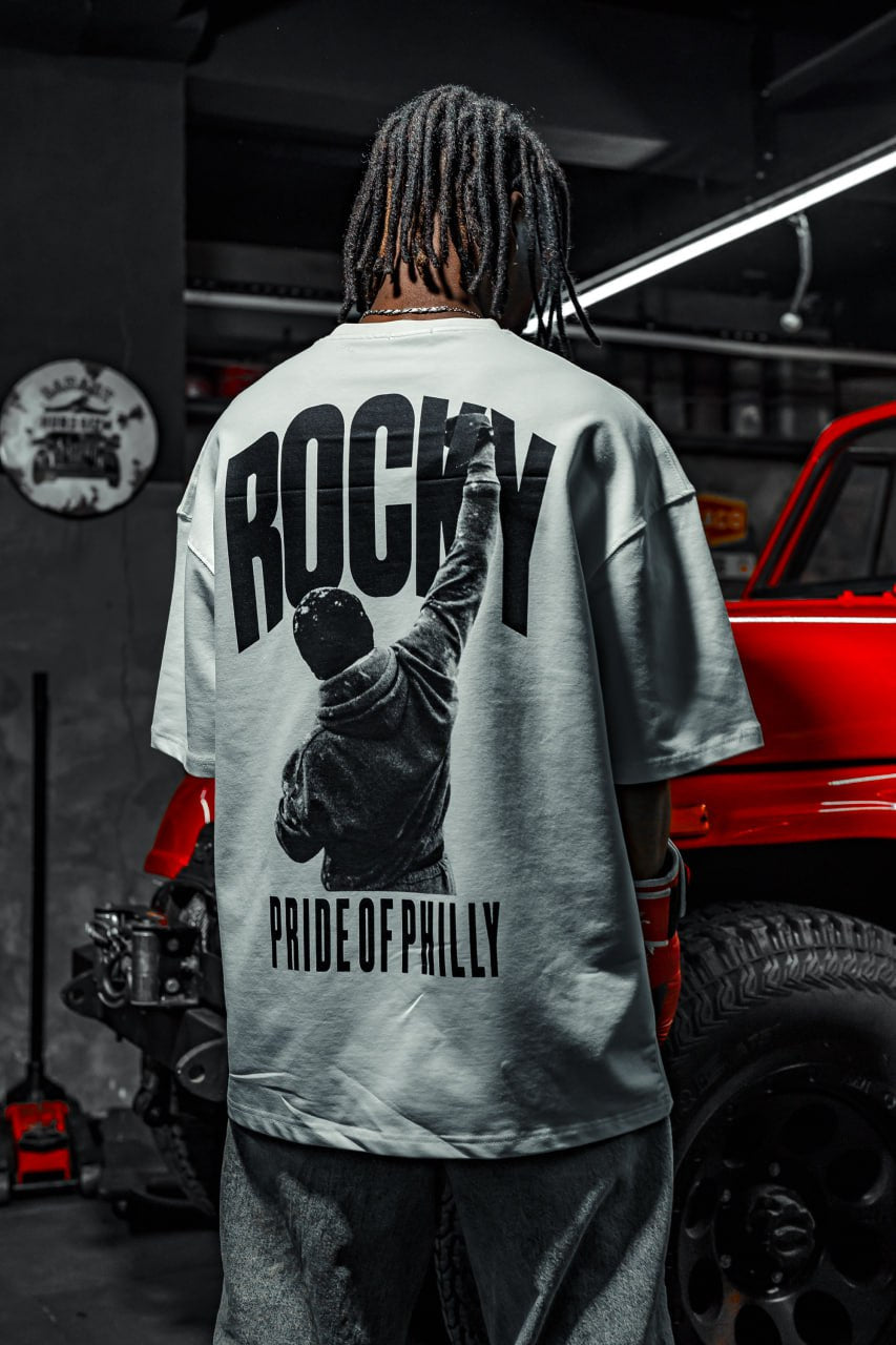 Champion's Spirit Men's Graphic Tee – Oversized Boxing-Inspired Streetwear
