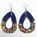 Traditional Maasai Beaded Blue African handcrafted Earrings