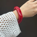 Ruby Swell Wide Geometric Red Bracelets