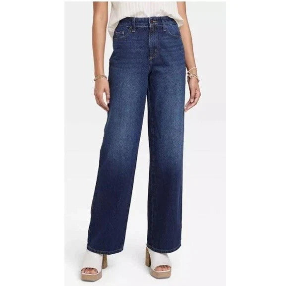 Universal Thread High Rise Wide Leg Jeans Dark Wash