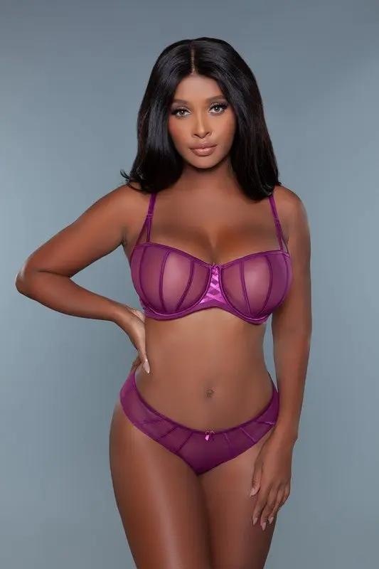 Pants Premium BE WICKED Sabrina Balconette Bra 32A Black Mesh