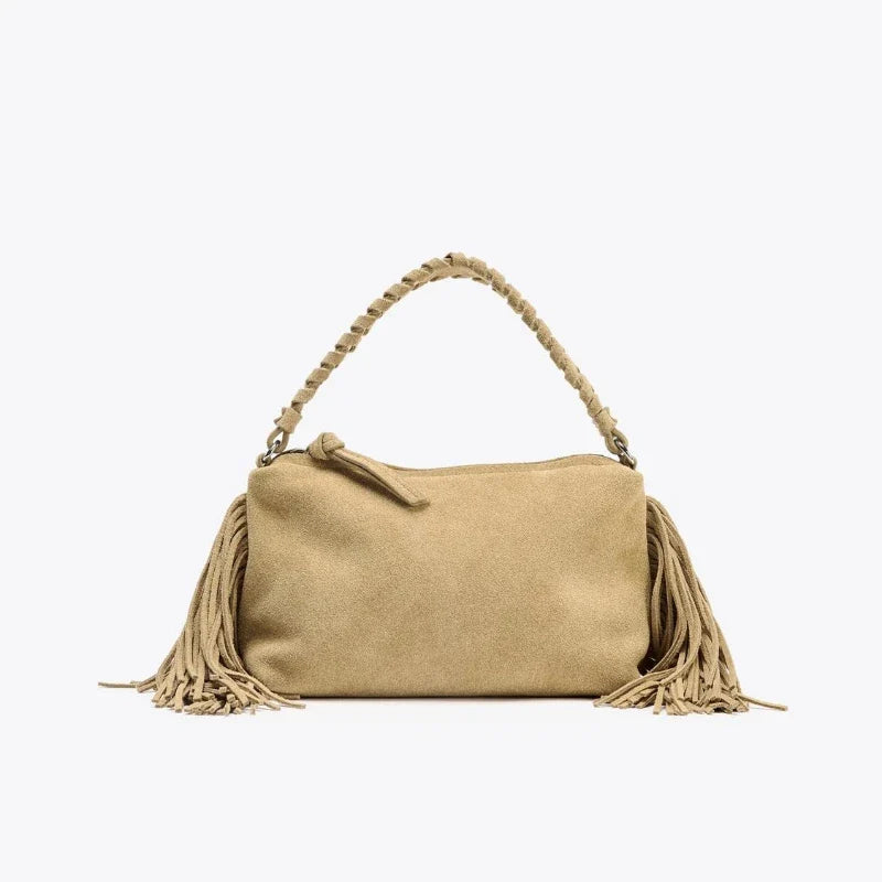 Sandra Suede Fringed Bag