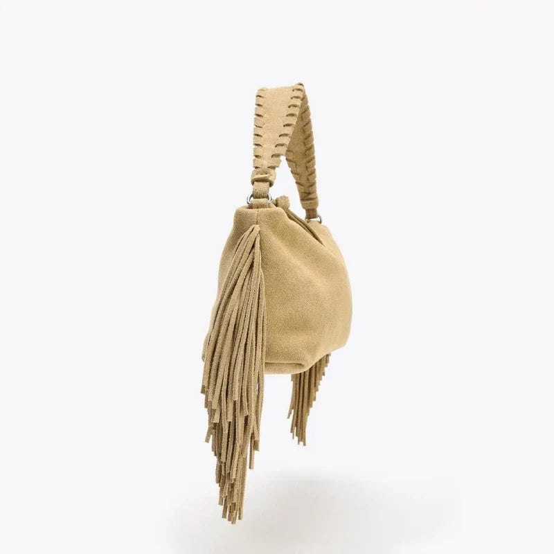 Sandra Suede Fringed Bag