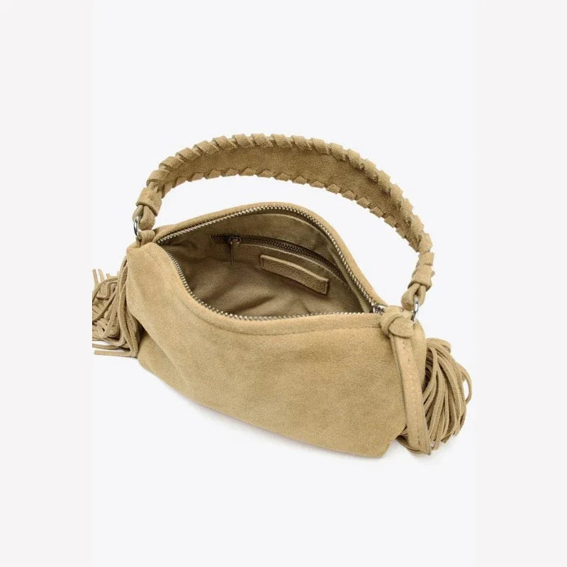 Sandra Suede Fringed Bag