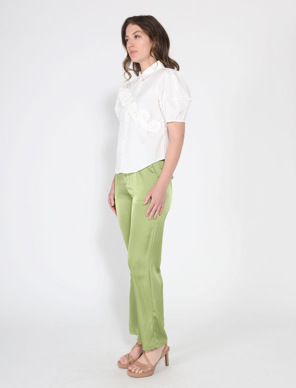 Satin Wide Leg Dress Pants