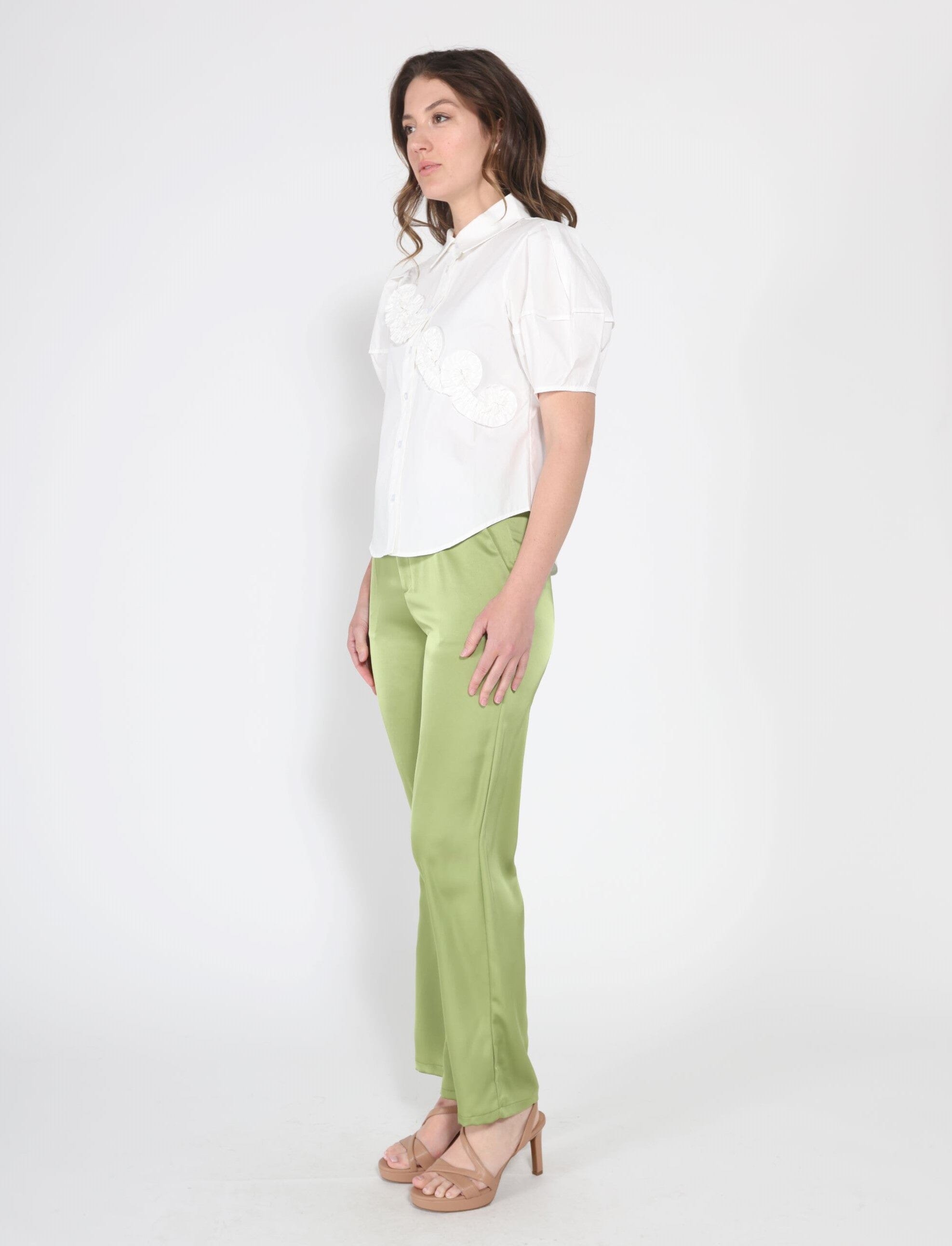 Satin Wide Leg Dress Pants