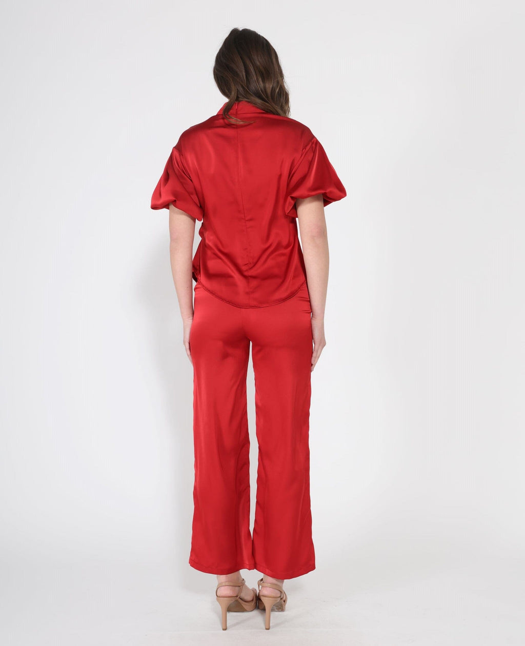 Satin Wide Leg Dress Pants