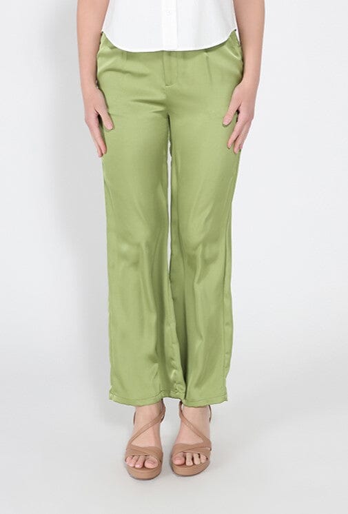 Satin Wide Leg Dress Pants