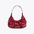Scarlet Kiss Ruched Shoulder Bag
