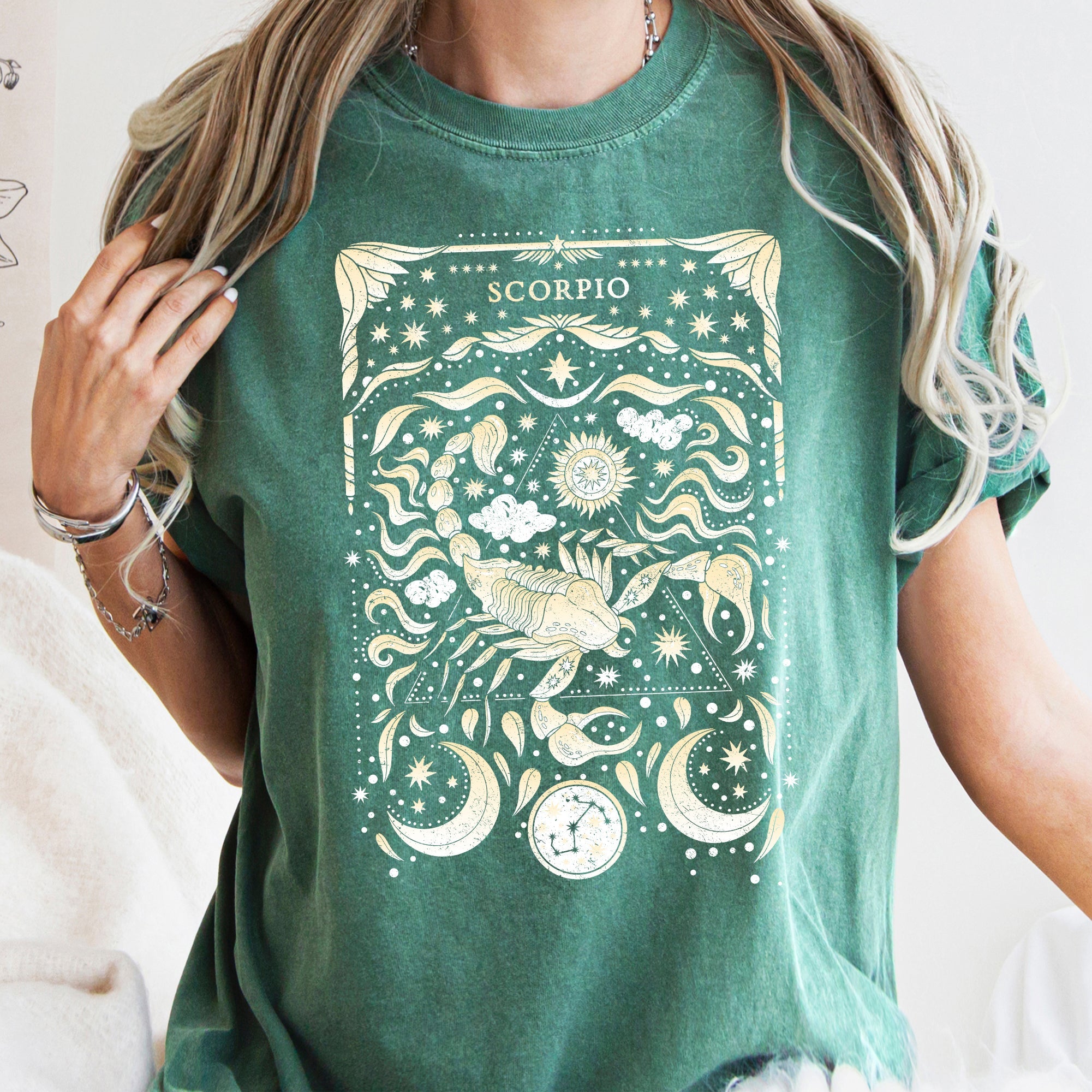 Scorpio Celestial Zodiac Comfort Colors Tees, Horoscope, Astrology