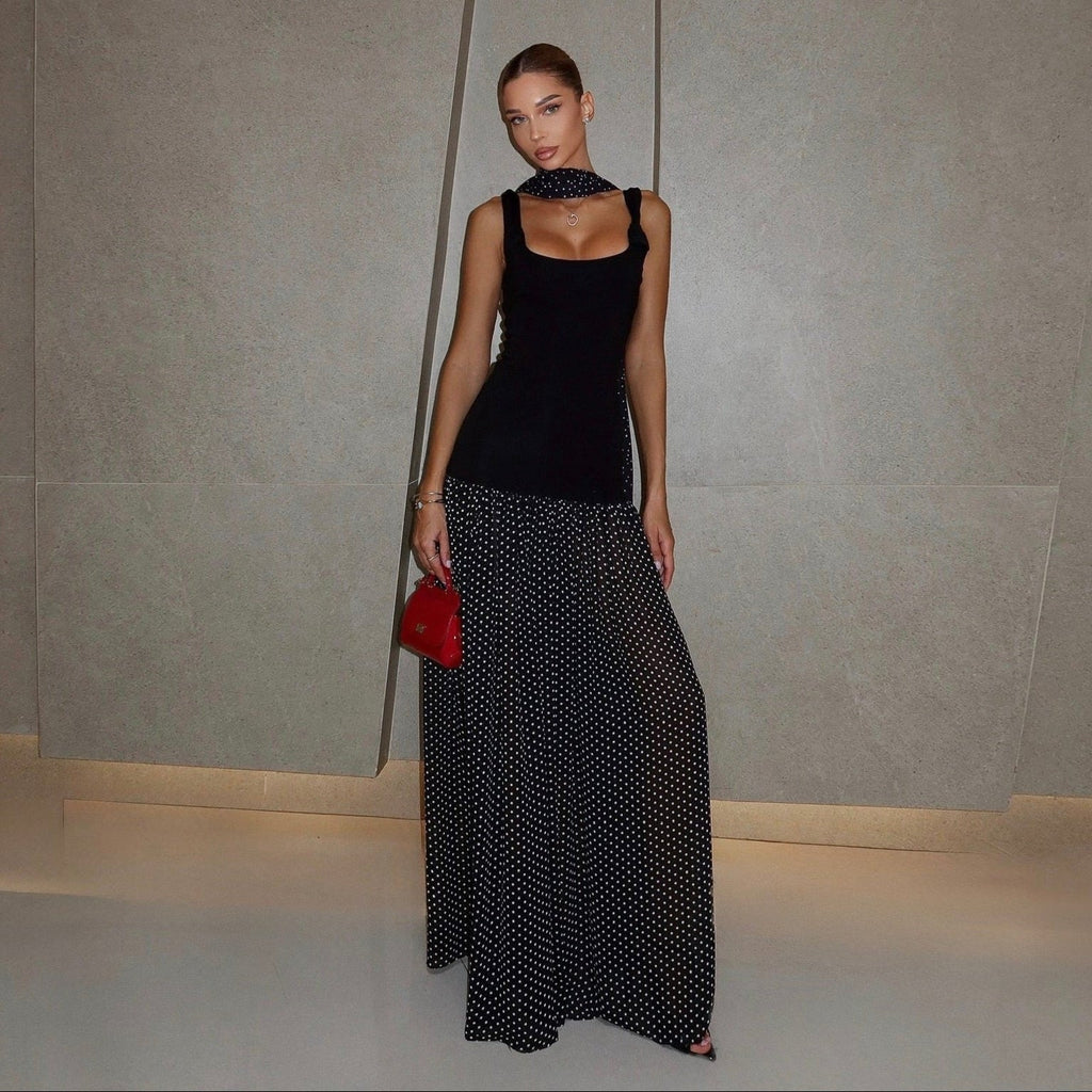Secret Look Maxi Dress With Scarf Detail
