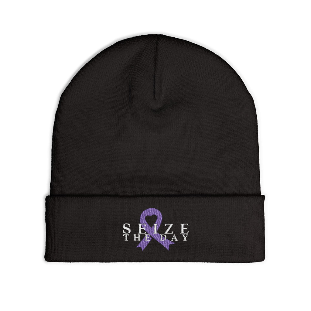 Seize the Day Embroidered Knit Beanie