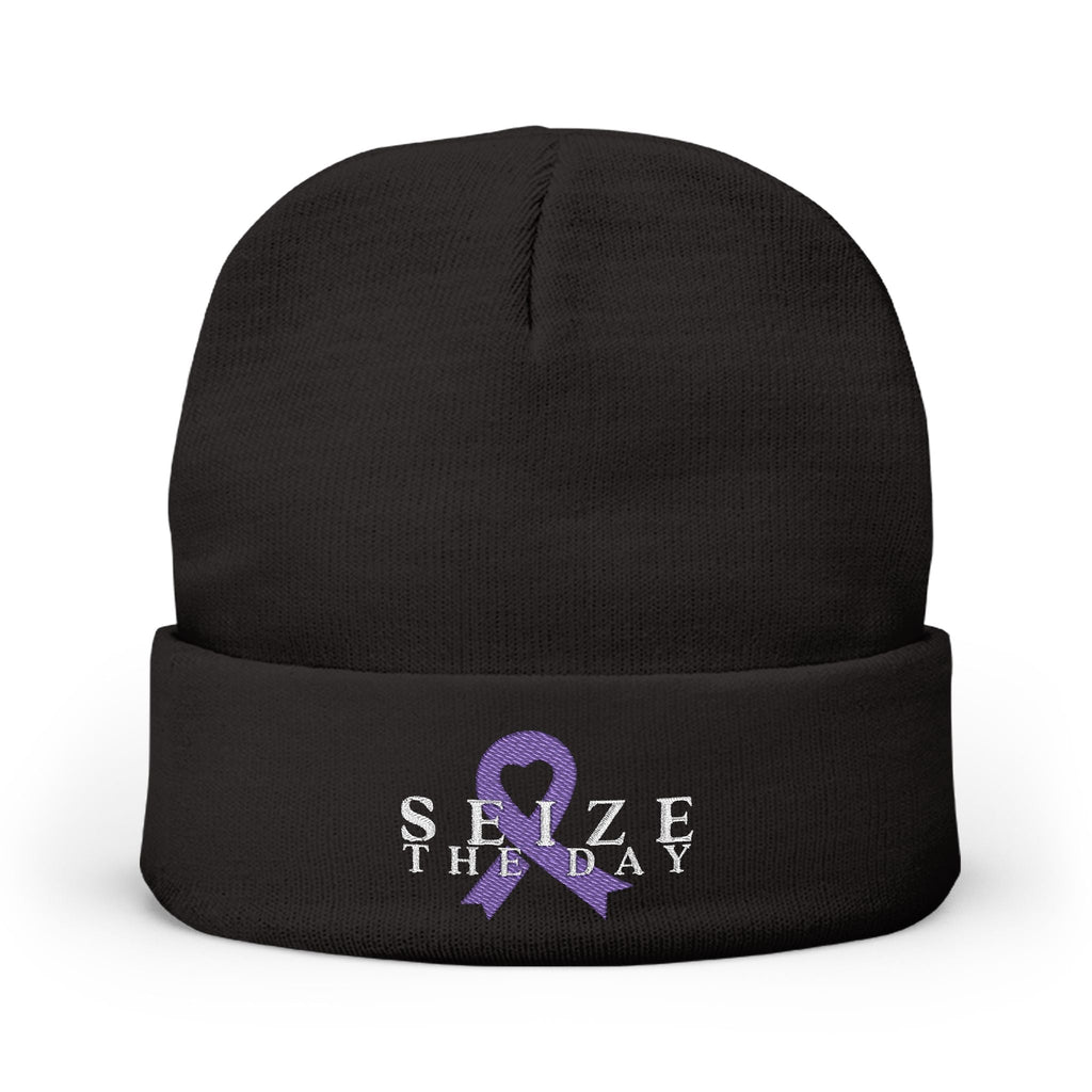 Seize the Day Embroidered Knit Beanie
