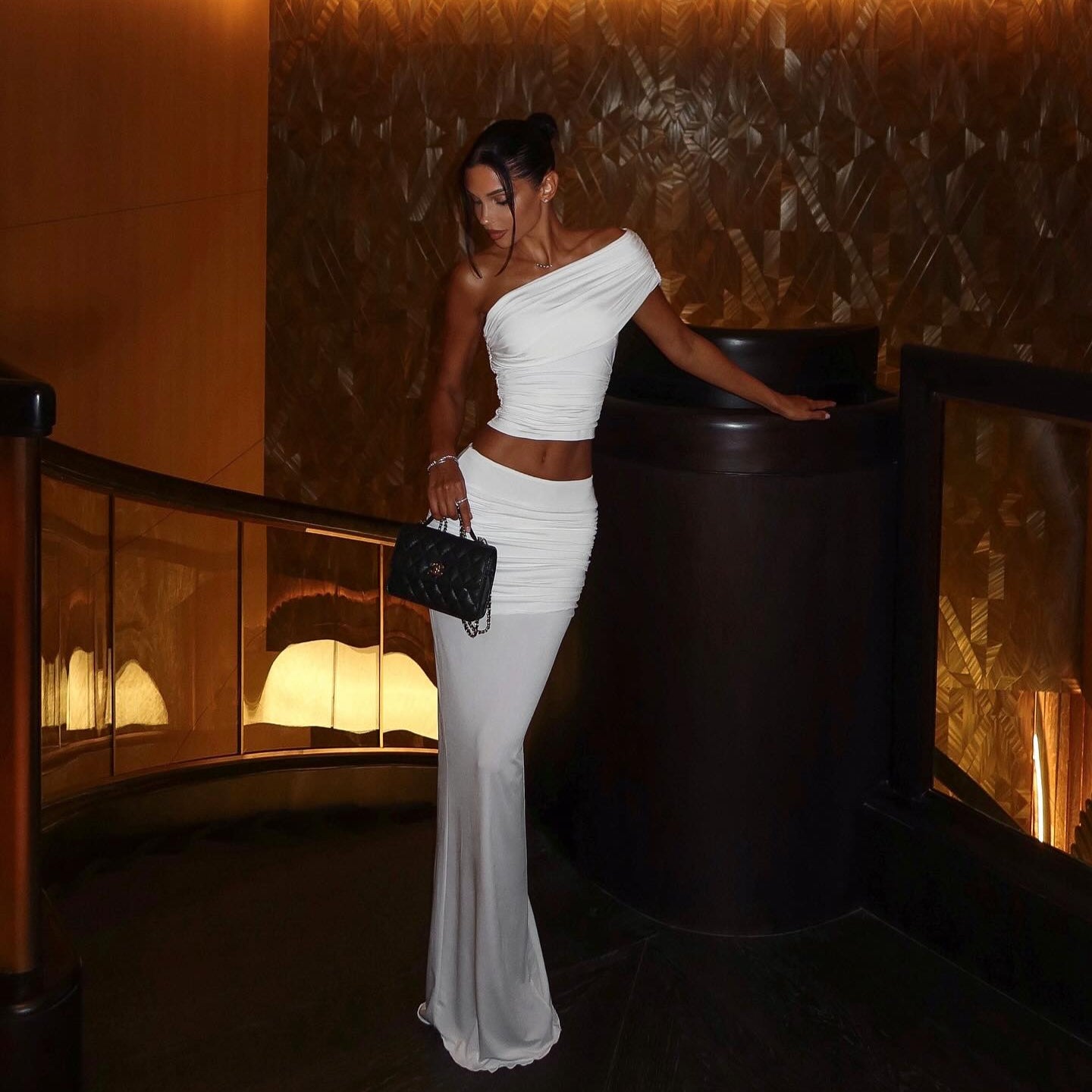 Seleneia One Shoulder Two Piece Set