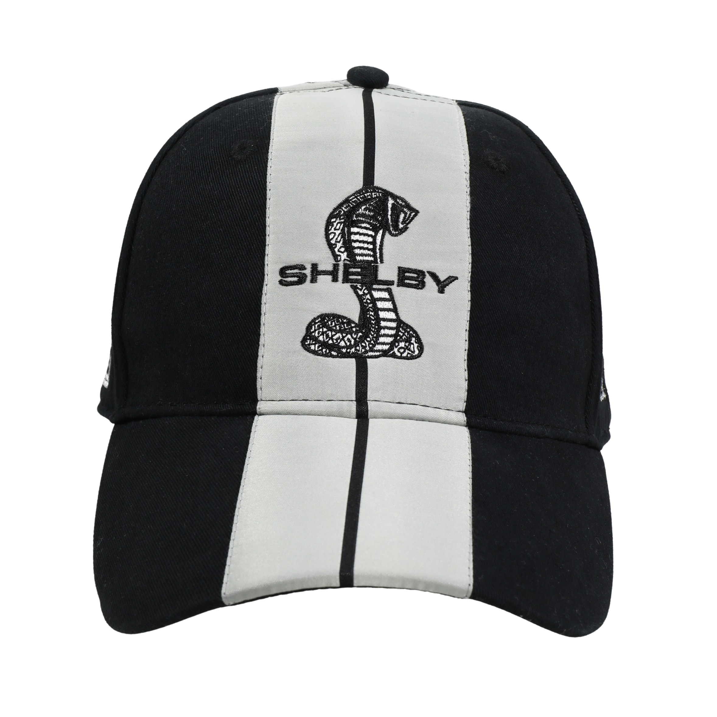 Shelby Cobra Official Black with Grey Stripes Hat