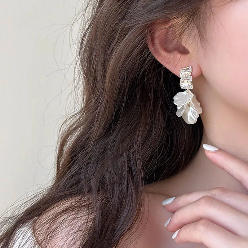Shimmering Duo Shell Earrings