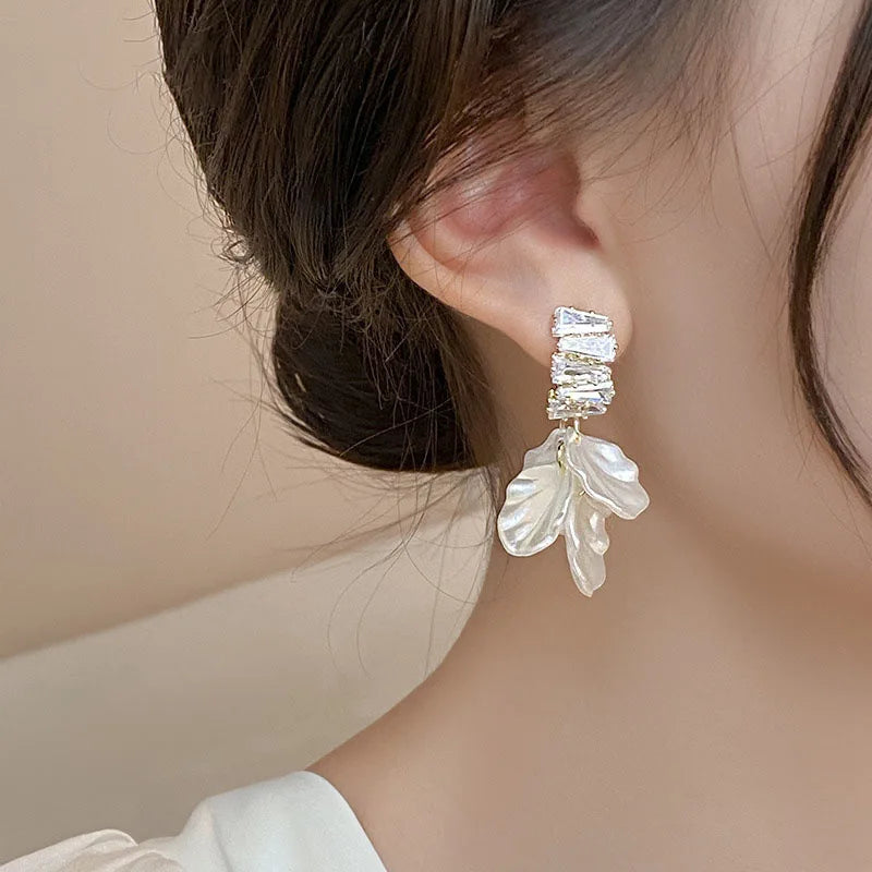 Shimmering Duo Shell Earrings