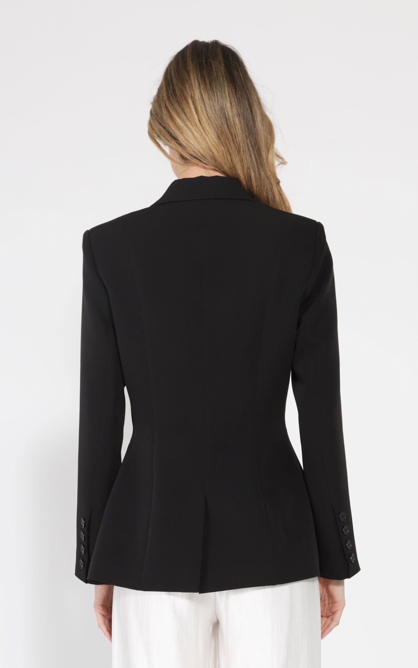 Side ruffle bow front open coat