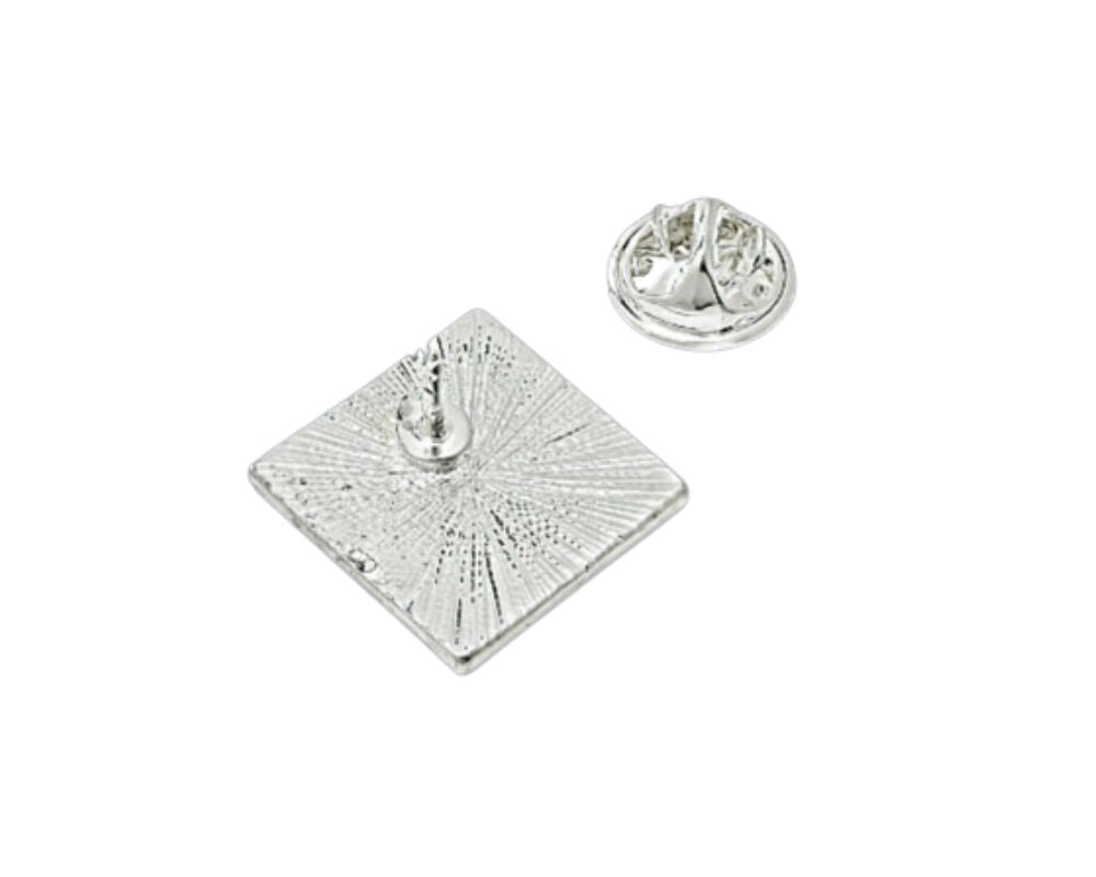 Silver Square My Pronouns Are She Her Pins
