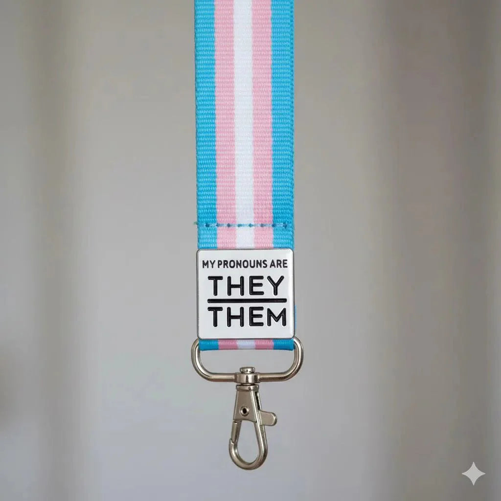 Silver Square My Pronouns Are They Them Pins
