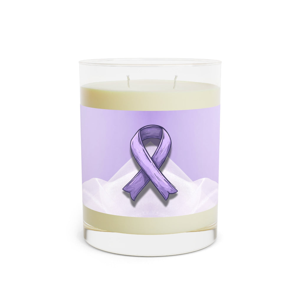 Sketchy Purple Ribbon Scented Candle