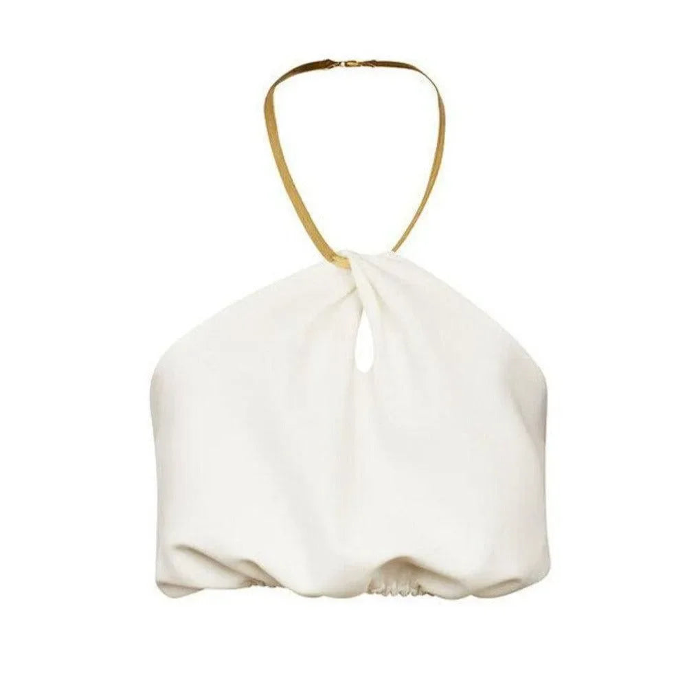 Sky Line Chain Detail White Top