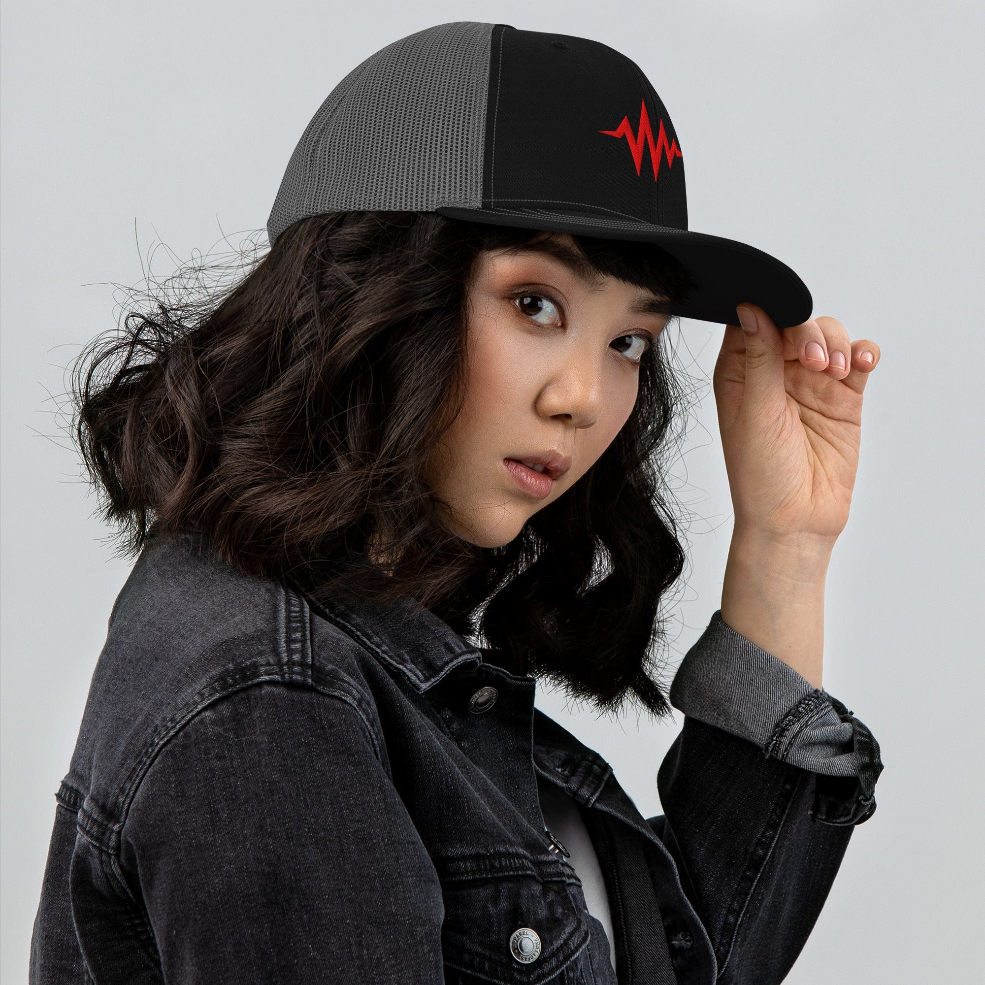Heartbeat Snapback Trucker Hat