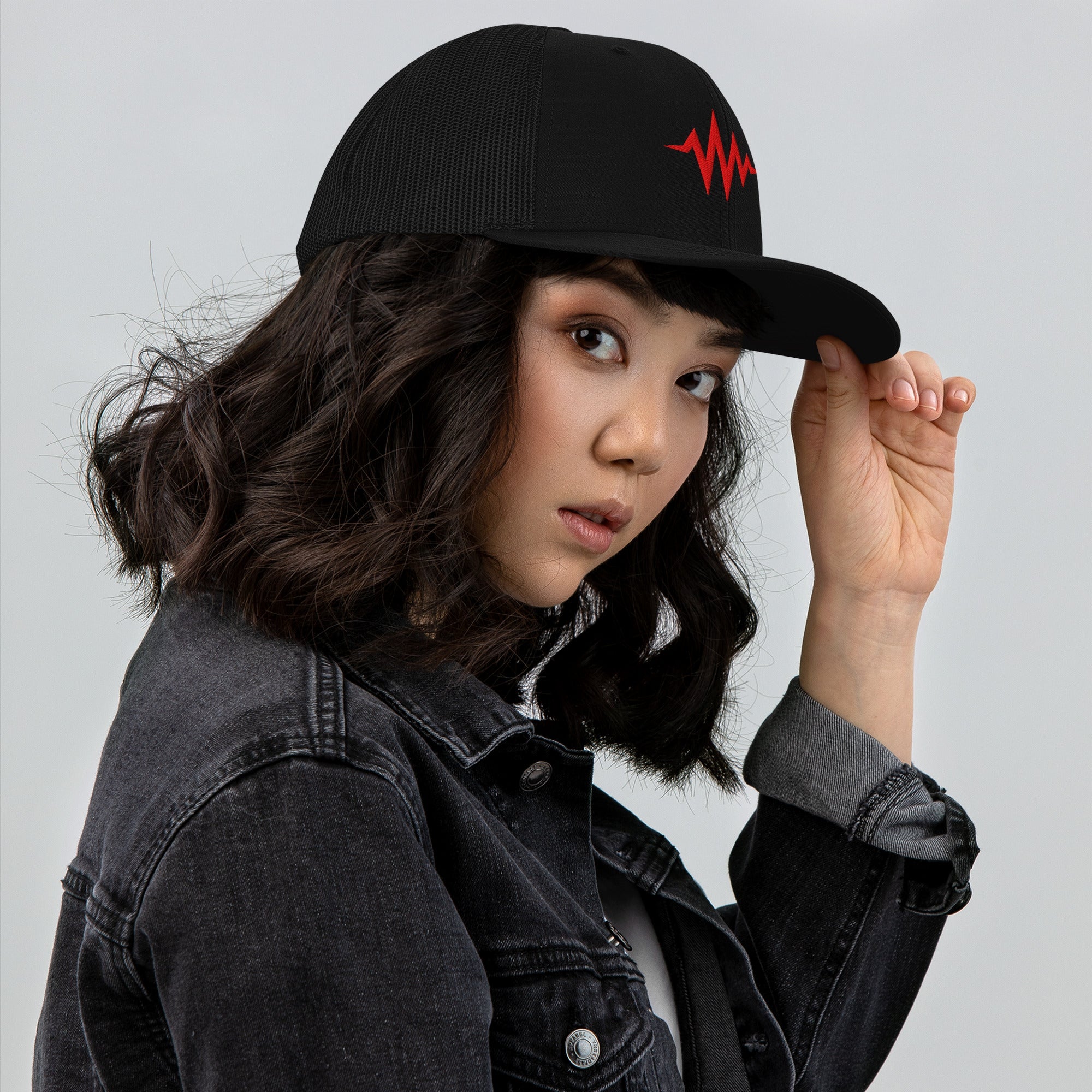 Heartbeat Snapback Trucker Hat