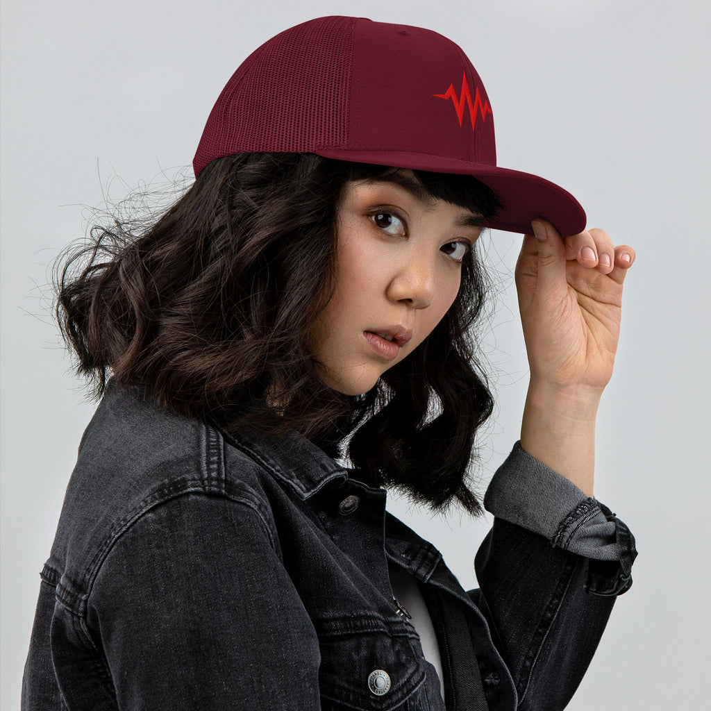 Heartbeat Snapback Trucker Hat