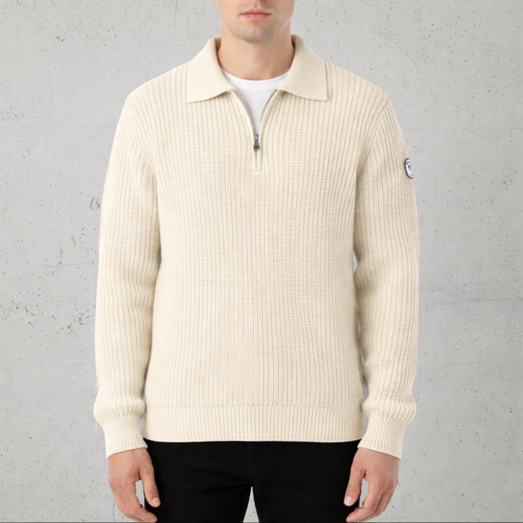 Sonoma Coast Zip Long Sleeve (Eggshell White)