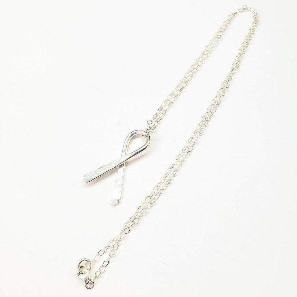 Sterling Silver Awareness Ribbon Necklace