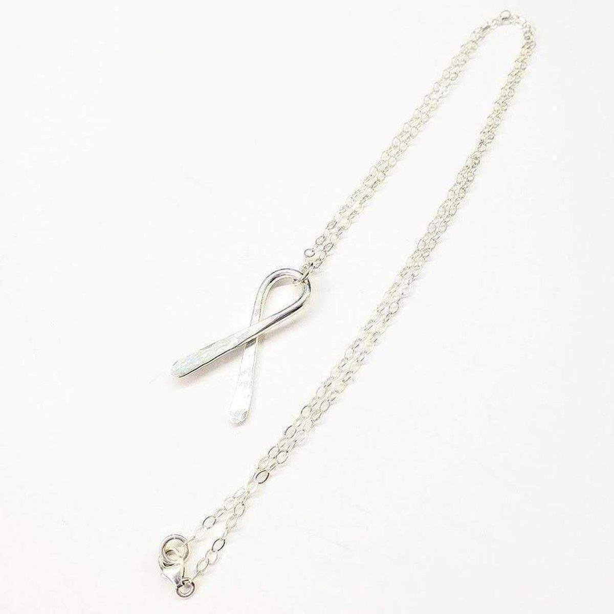 Sterling Silver Awareness Ribbon Necklace