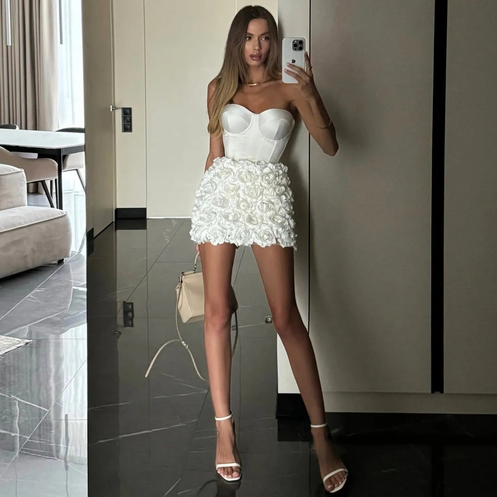 Stolen Love Corset Silk Mini Dress