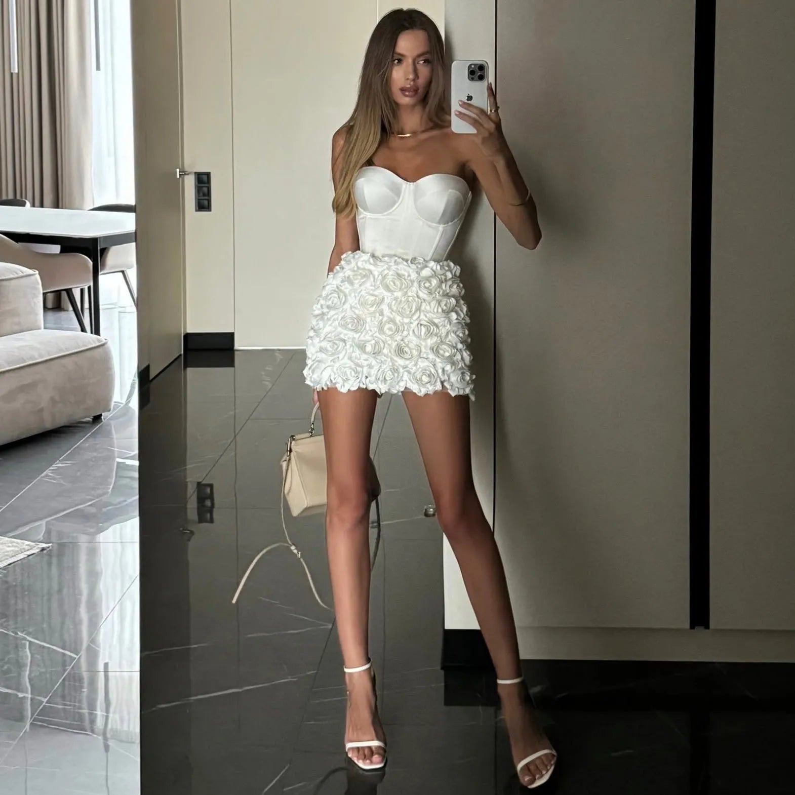 Stolen Love Corset Silk Mini Dress