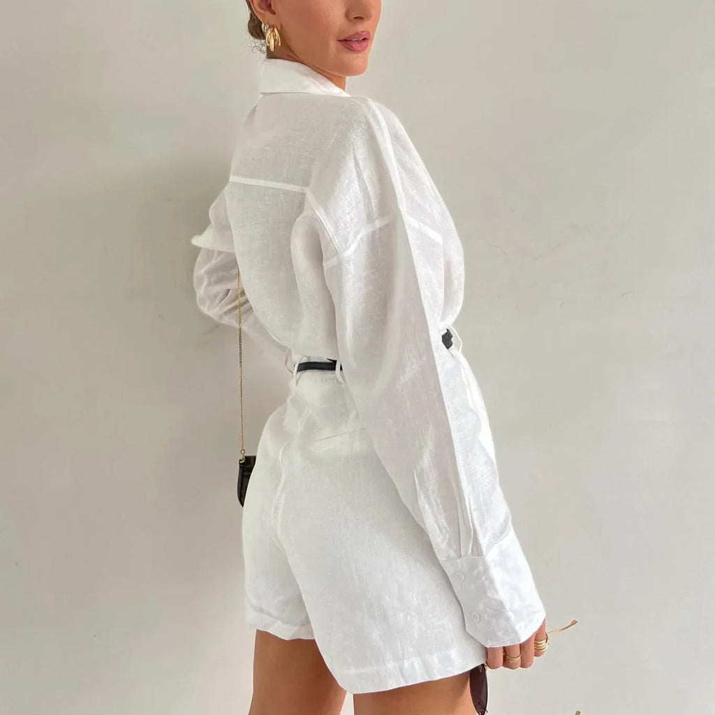 Summer On-The-Boat White Two Piece Set