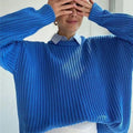 Sunset Trip Oversized Blue Knitted Sweater