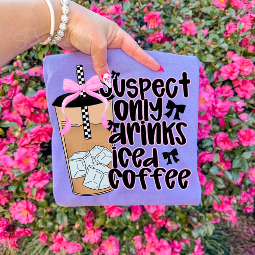 Suspect Only Drinks Iced Coffee Tee - Preorder