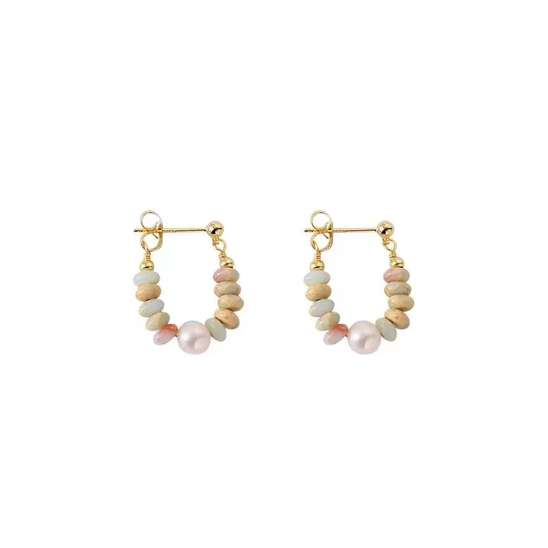 Sweet Beads Pearl Pendant Earrings