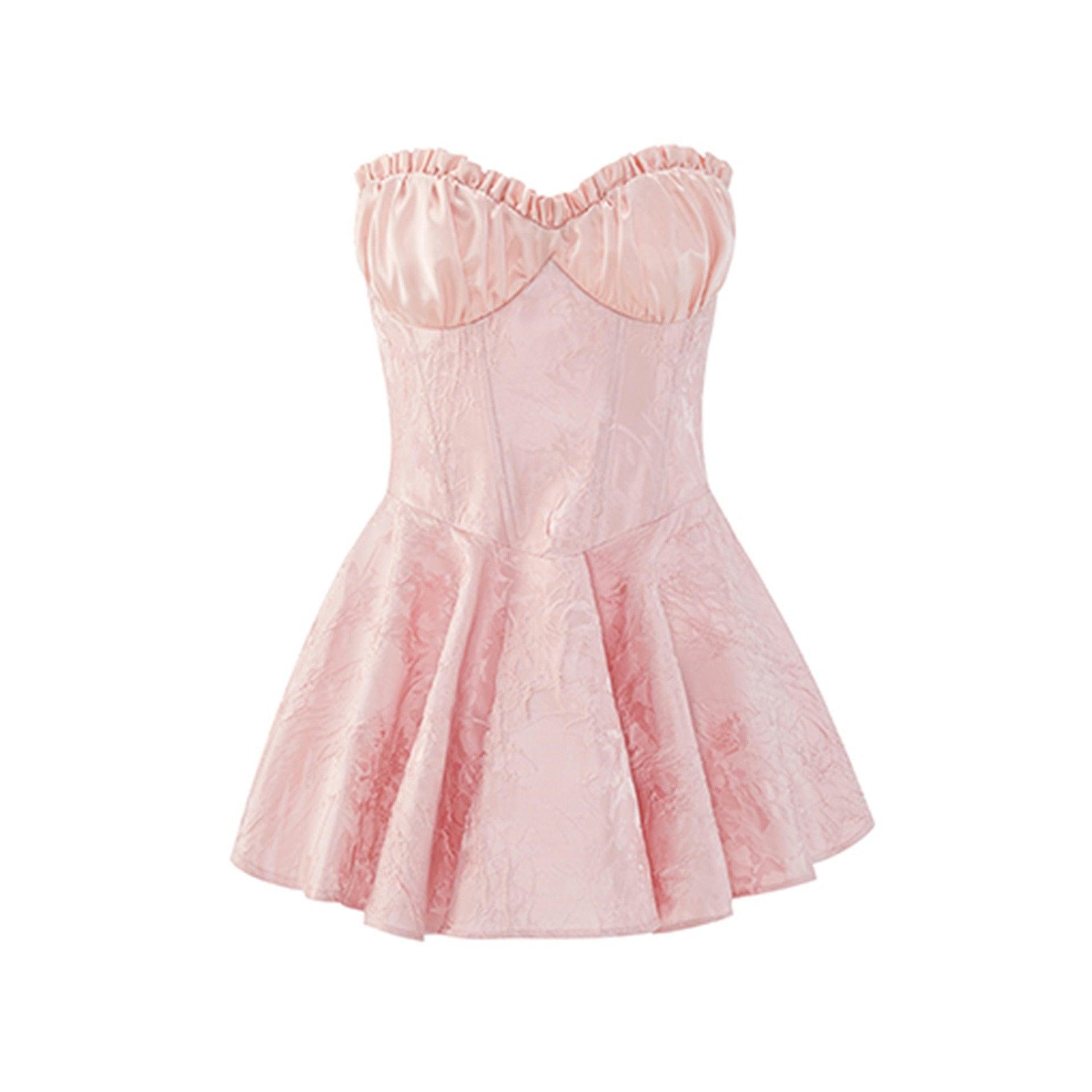 Sweet Poison Off-Shoulder Corset Pink Mini Dress
