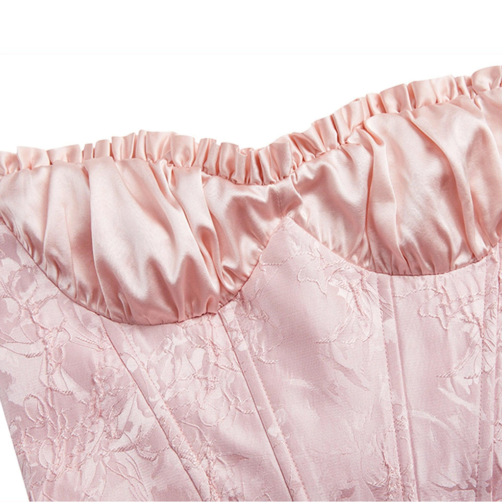 Sweet Poison Off-Shoulder Corset Pink Mini Dress