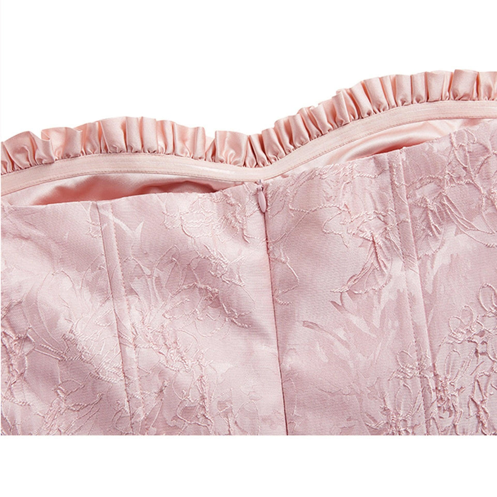 Sweet Poison Off-Shoulder Corset Pink Mini Dress
