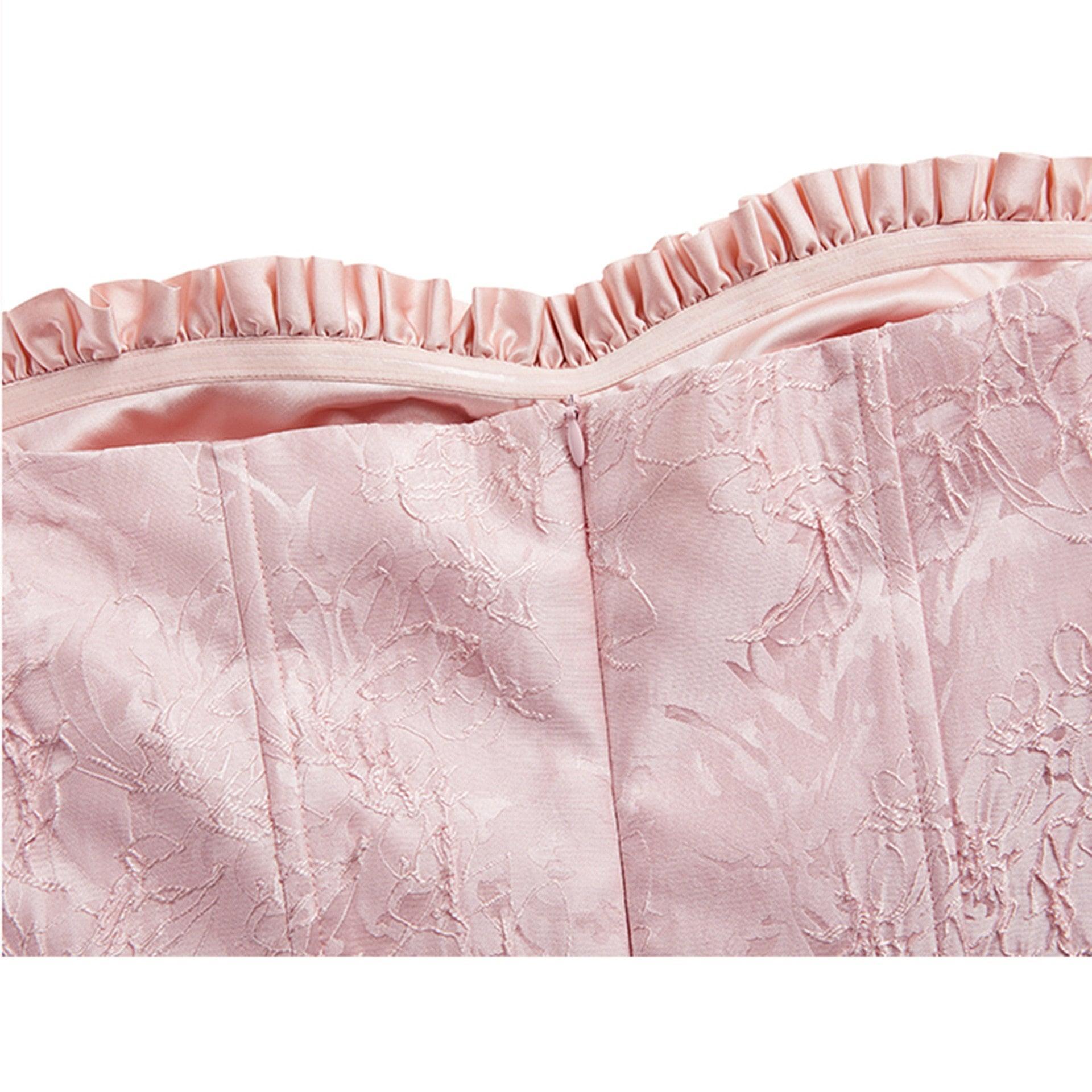 Sweet Poison Off-Shoulder Corset Pink Mini Dress