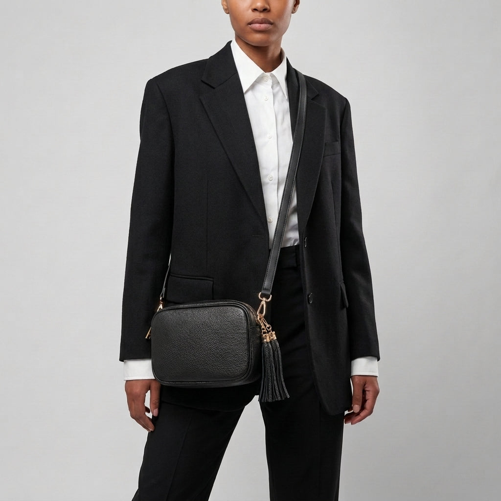 Italian Genuine Calf Leather Crossbody Bag 231302