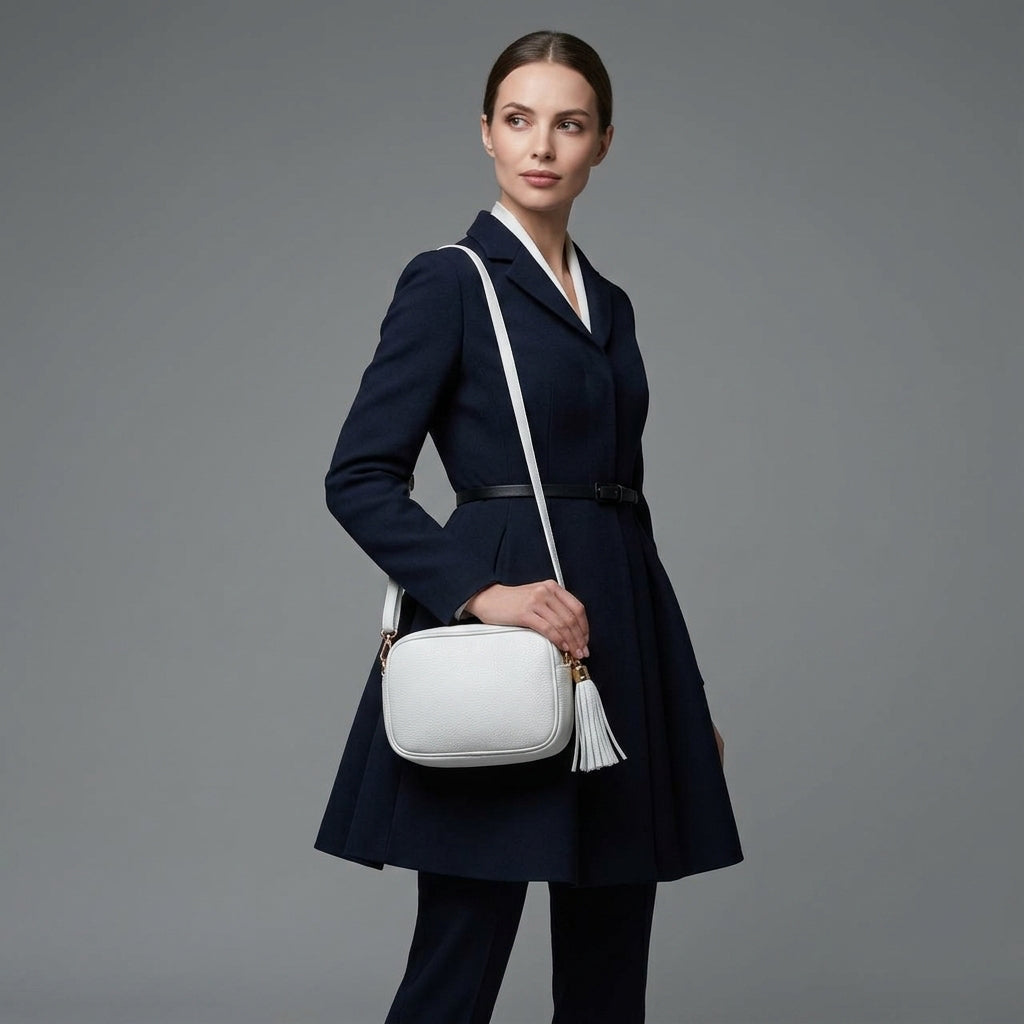 Italian Genuine Calf Leather Crossbody Bag 231302