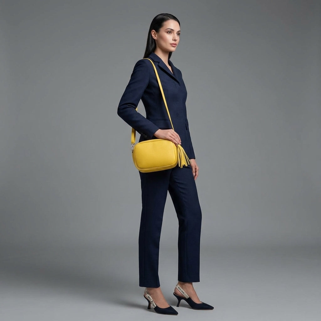 Italian Genuine Calf Leather Crossbody Bag 231302