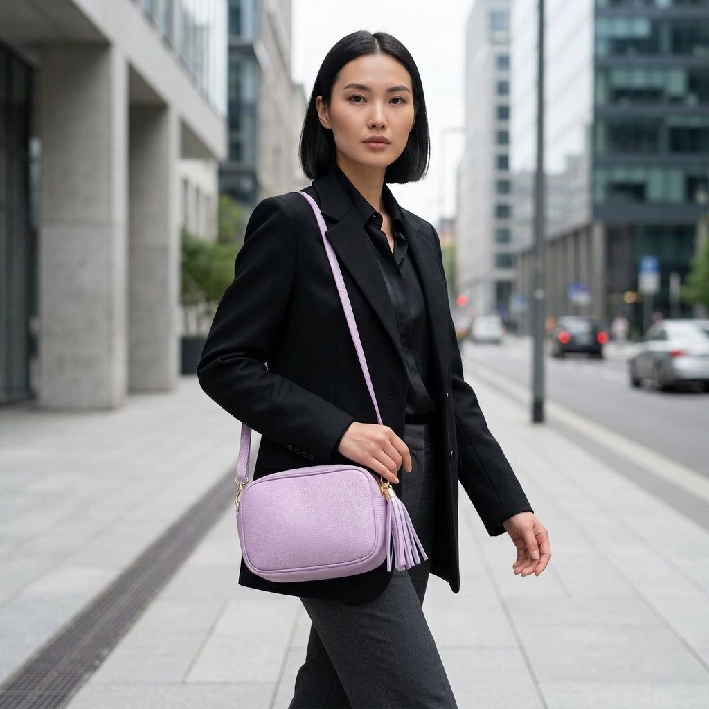 Italian Genuine Calf Leather Crossbody Bag 231302