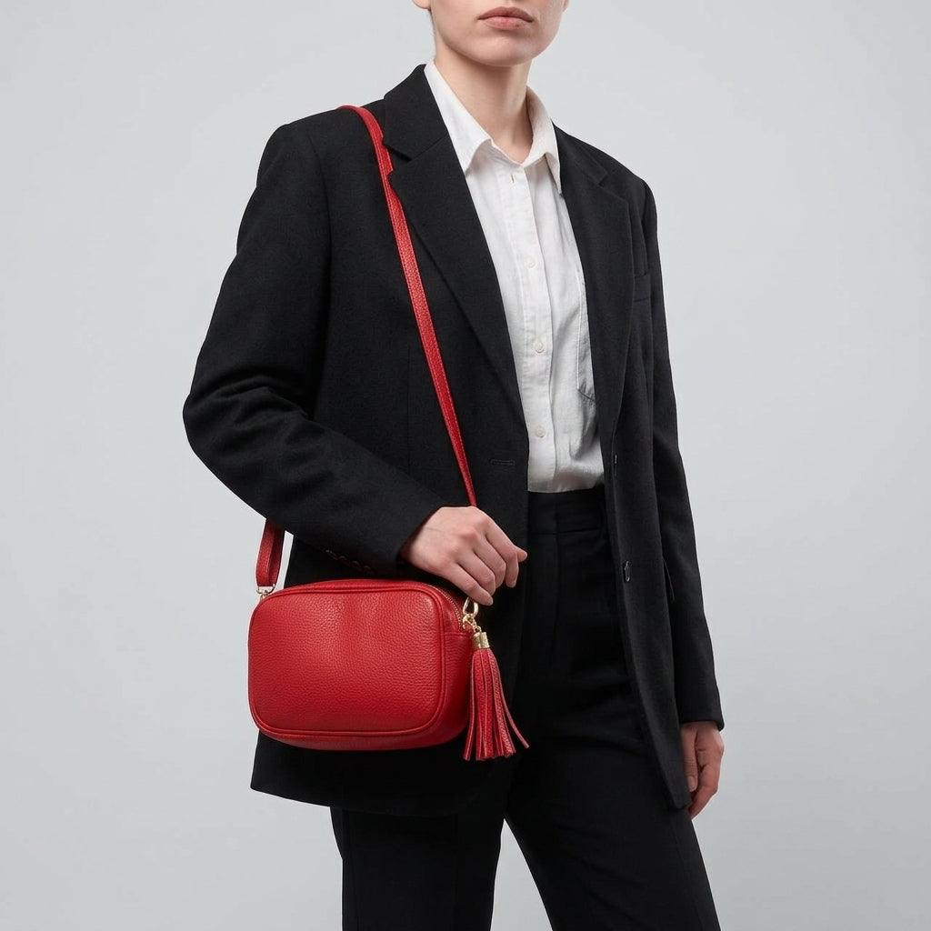 Italian Genuine Calf Leather Crossbody Bag 231302