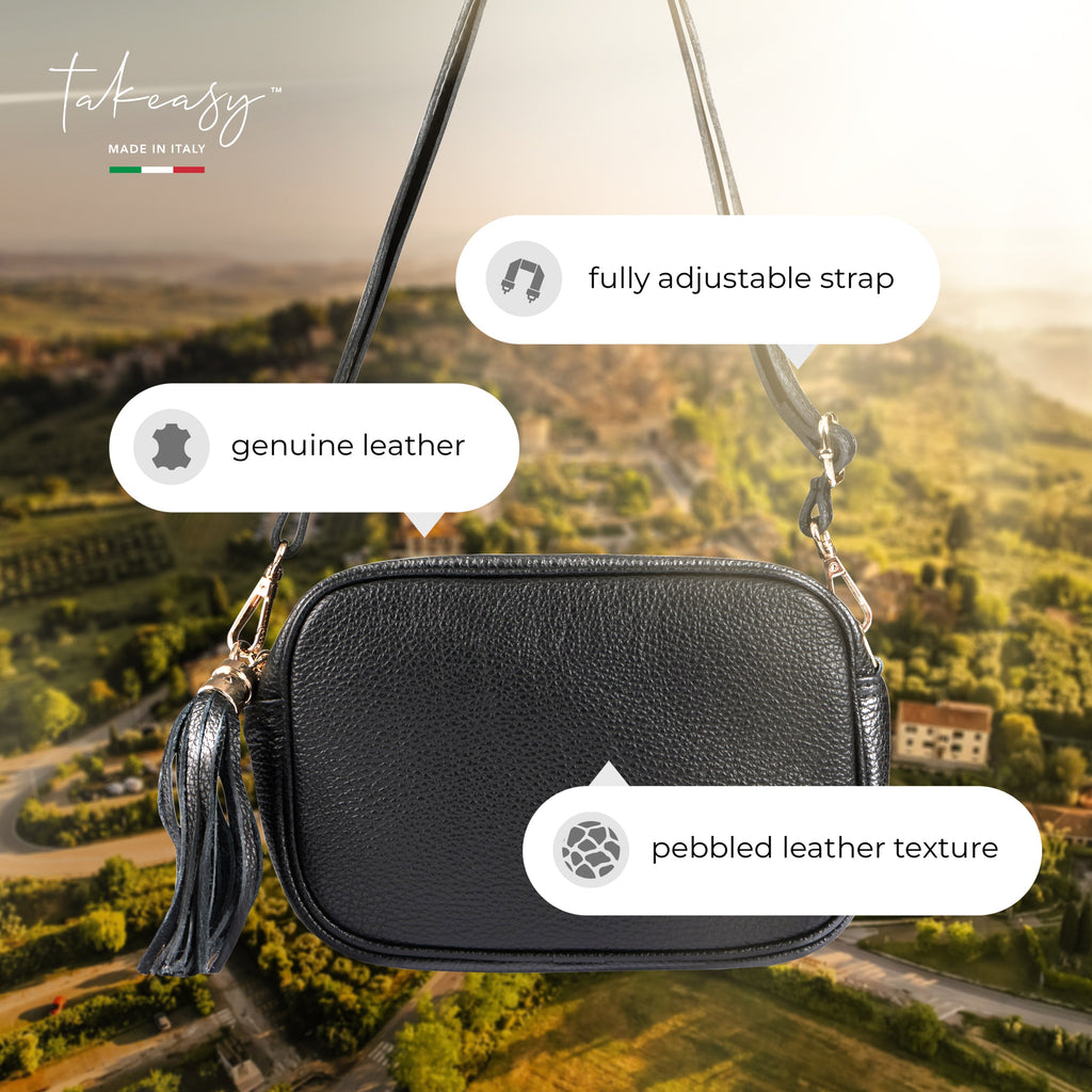 Italian Genuine Calf Leather Crossbody Bag 231302